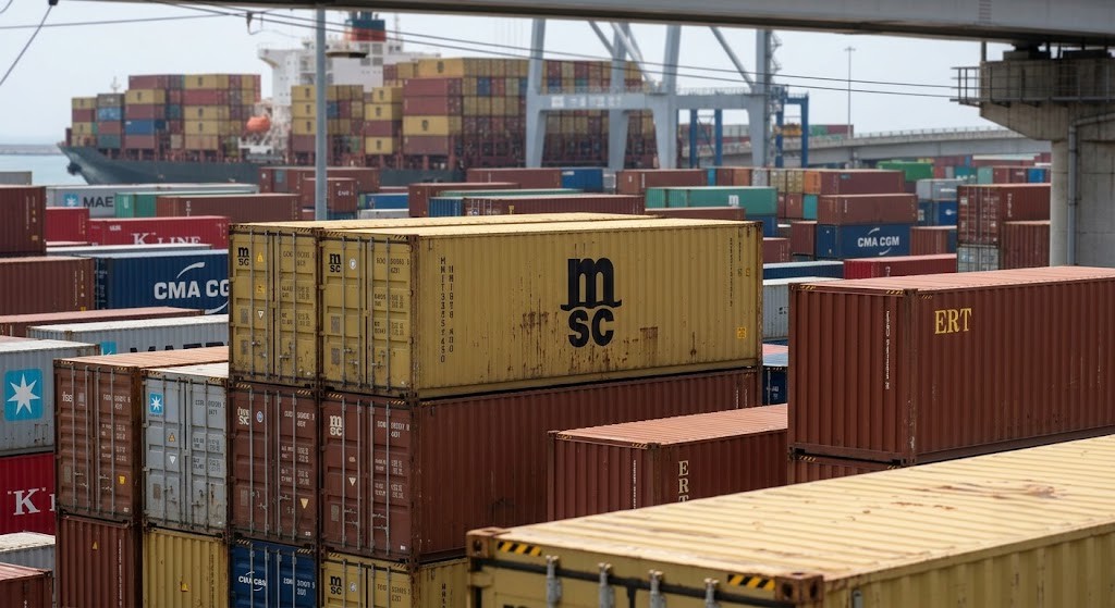 Terminal à conteneurs organisé par un commissionnaire de transport